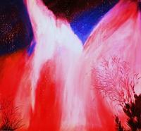 Nisarga- Nature - Aurora Borialis - Acrylic On Canvas